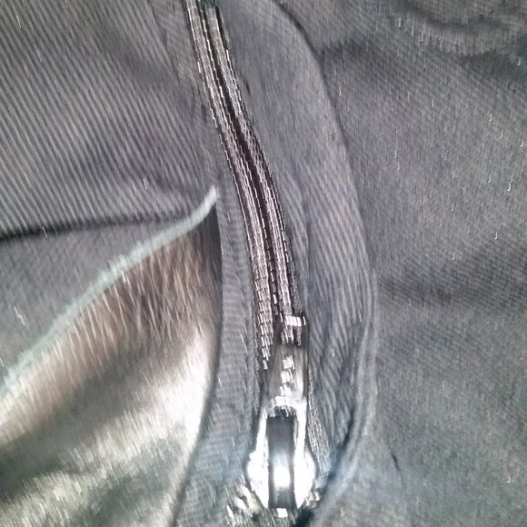 Mackage black military style jacket with leather trim EUC - Picture 10 of 12